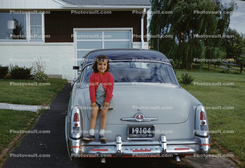 1960 Ford Mercury, Girl smiling, car, automobile, 1960s