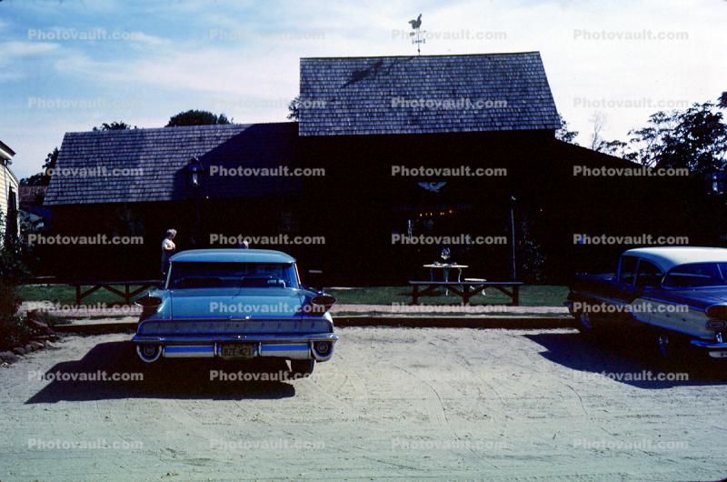 Cars, Buick Strato, rear, tail, back end, Livingston New Jersey, July 1962, 1960s
