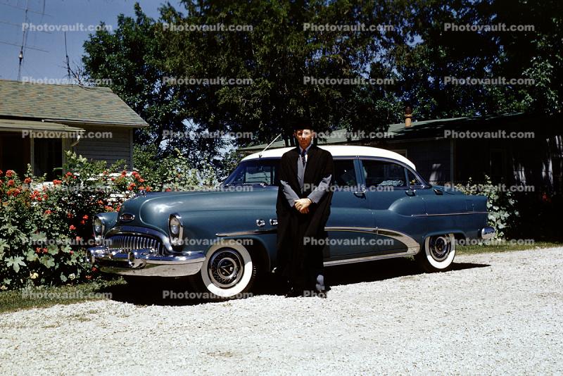 1953 Buick Special, Man, Boy, Graduation, 1950s