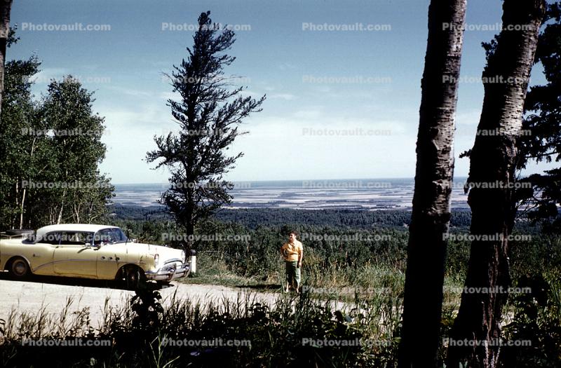 1954 Buick Super, 2-door coupe, Riding Mountain National Park, Manitoba, Canada, 1950s