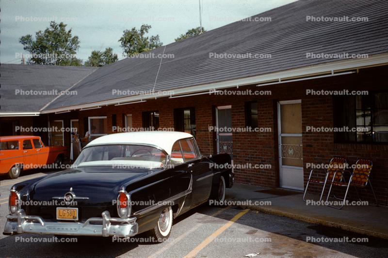 Motel, Parked Car, 1950s