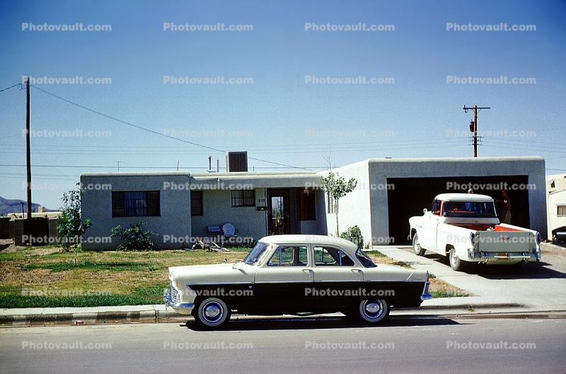 Chevrolet Pickup Truck, Home, House, Suburbia, 1950s