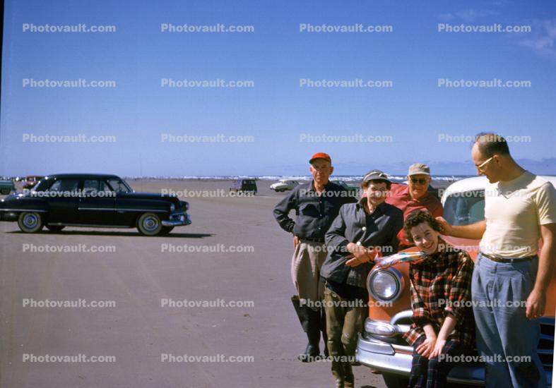 Family, Headlight, Car, 1950s