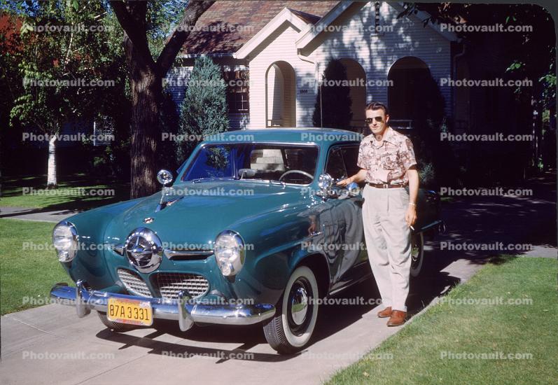 Man and his Studebaker, Driveway, 1950s