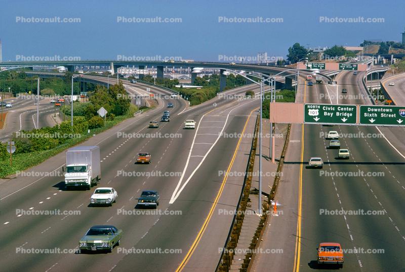 Interstate Highway I-280, Intersection of 101, 1975, 1970s