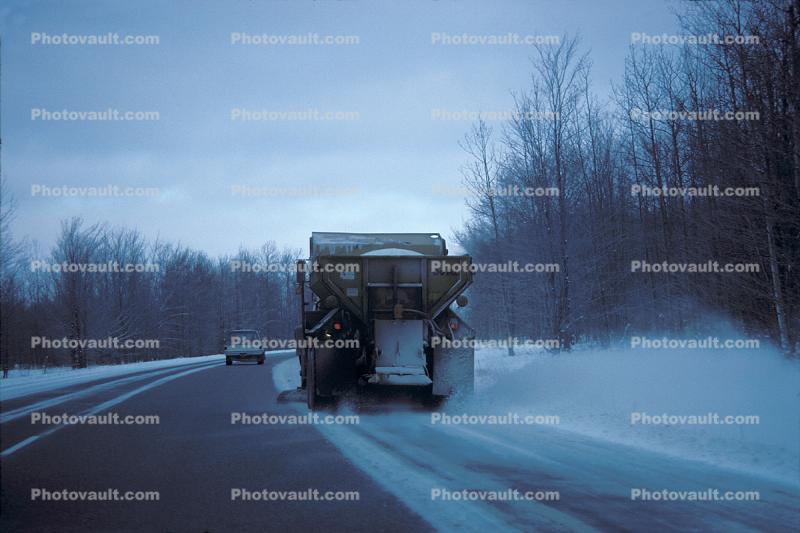 Truck Plowing Snow, lower peninsula