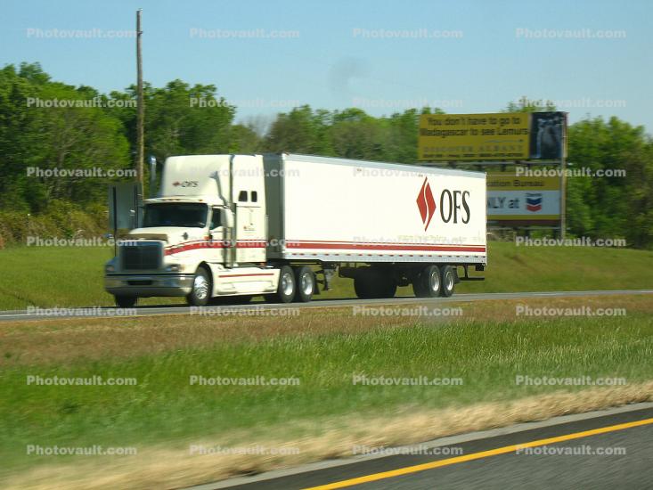 OFS, Semi-trailer truck on the road, Semi