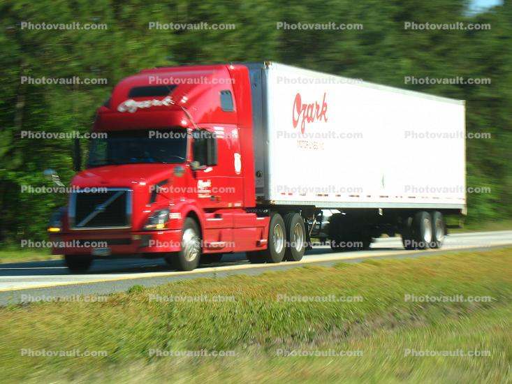 Volvo, Semi-trailer truck, highway, road, interstate, Semi