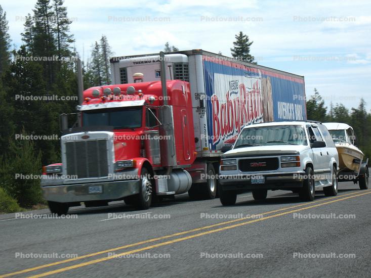 Peterbilt, Baby Ruth, Highway-97, southern Oregon, Semi-trailer truck, Semi