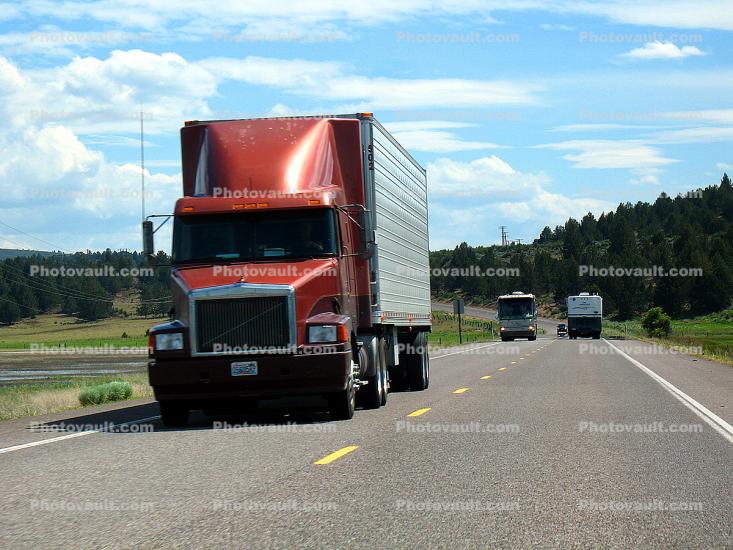 Volvo, Highway-97, southern Oregon, Semi-trailer truck, Semi