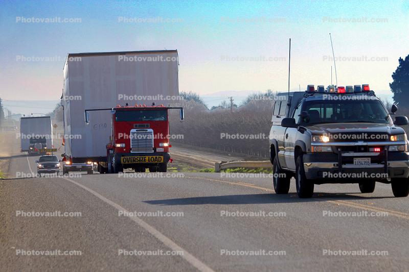 County Road 269, Oversize Load, near Lemoore and Five Points, CHP