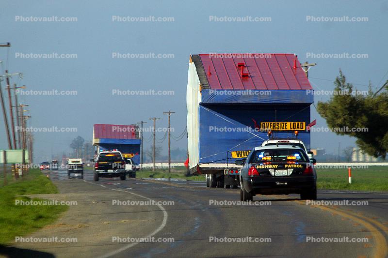 Oversize Load, Five Points, CHP, California Highway Patrol