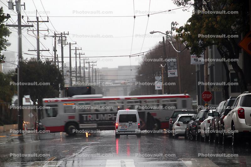 Potrero Hill, rain, rainy