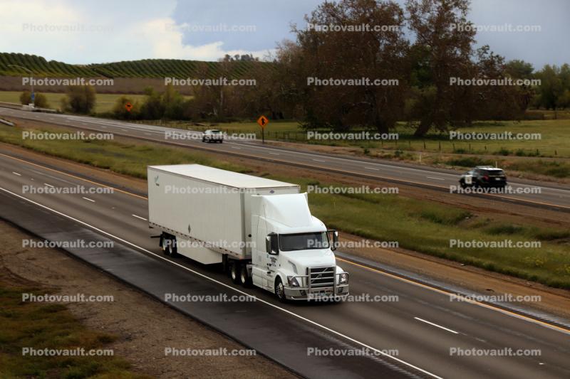 Volvo, Interstate Highway I-5, southbound lane, near Newman