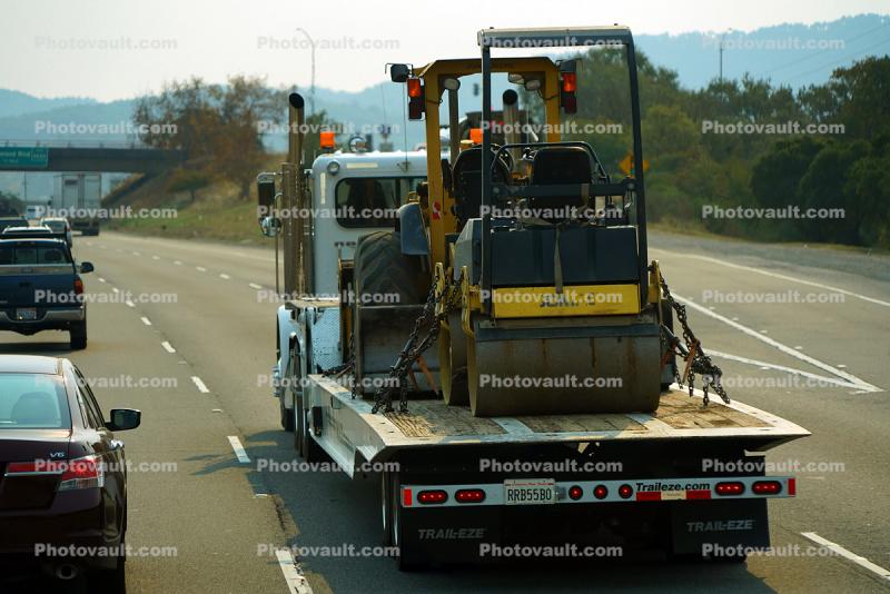 Flatbed Semi, Truck, US Highway 101
