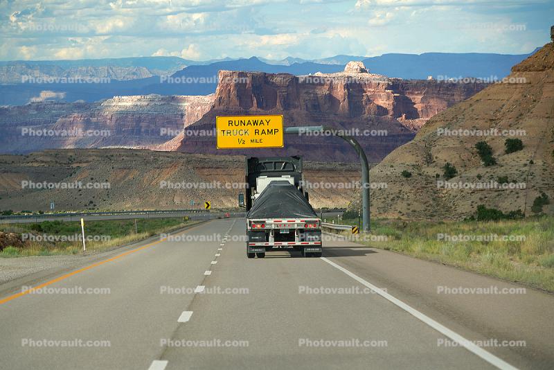 Runaway Truck Ramp, Semi Trailer Truck,  Interstate Highway I-70