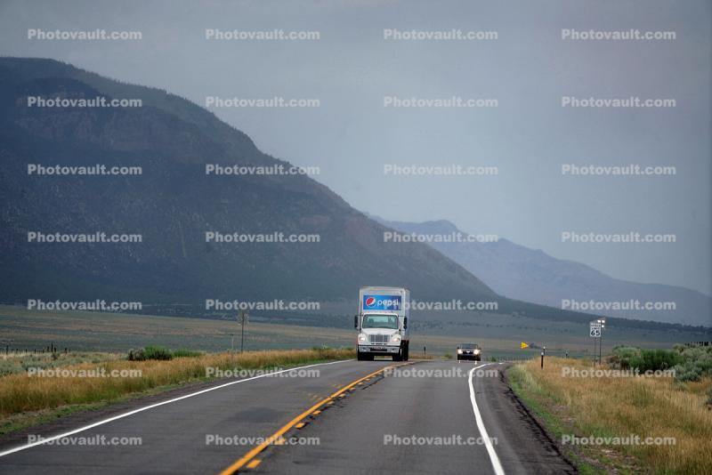 US Route 50, Highway, Road, Pepsi Truck, mountains, Holden, Utah