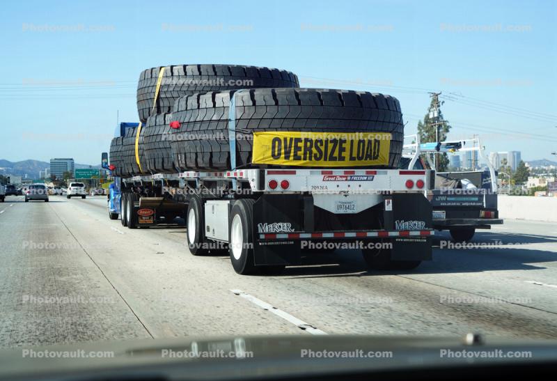 Oversize Tire Load, Semi Truck