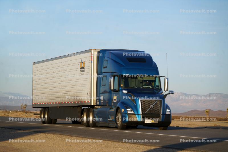 Volvo Semi Trailer Truck, Highway 58