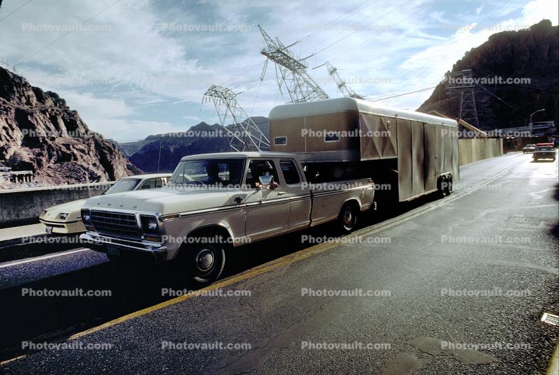 Hoover Dam, Ford Pick-up Truck, Horse Trailer