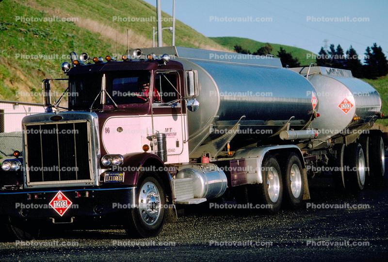 Peterbilt, Gasoline Tanker, Fuel Truck, gas truck, Tanker Truck