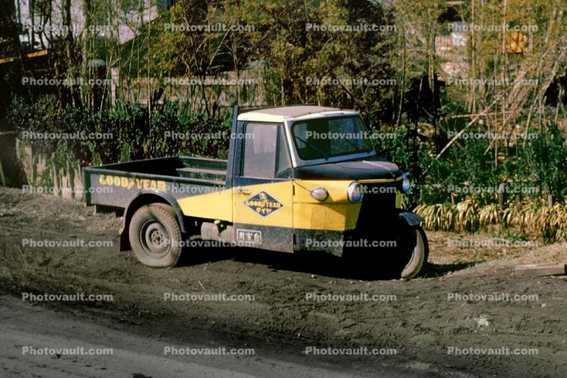 Goodyear, Tri-wheeler, Three-wheeler, Utility Truck, microcar, minicar, 1950s