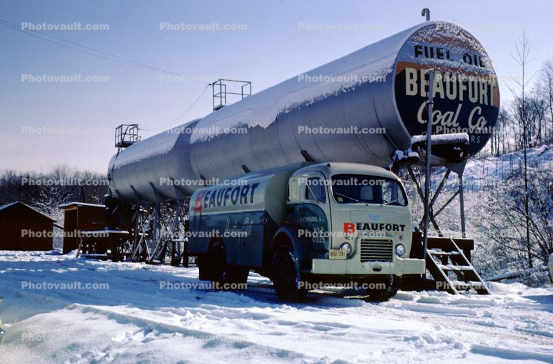 Beaufort Fuel Company, White Motor Company Tank Truck, Livingston New Jersey, 1950s