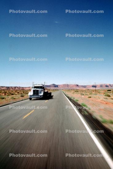 Truck, highway, Monument Valley