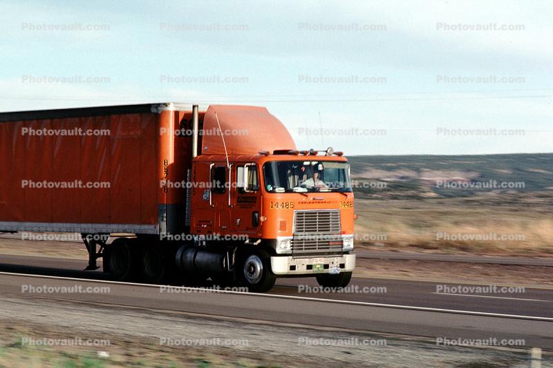 Interstate Highway I-40, Gallup, Semi-trailer truck, Semi