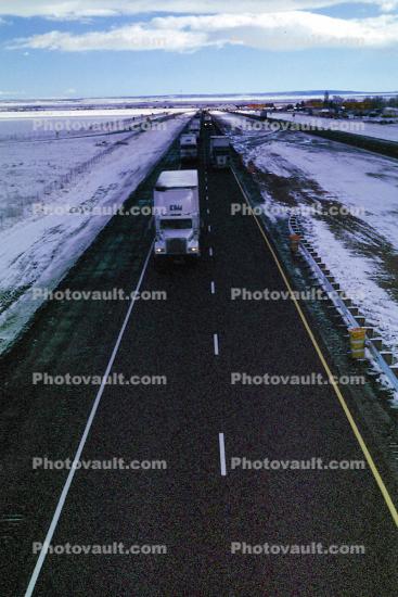 Moriarty, Interstate Highway I-40, Semi-trailer truck, Semi