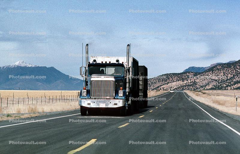 north of Gunnison, Highway-28, Semi-trailer truck, Semi
