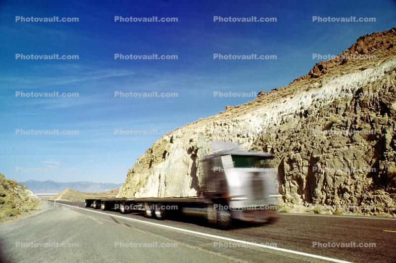 east of Sand Mountain, US Route 50, Highway, Road, flatbed trailer