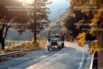 Kenworth, west of Paxton, north fork of the Feather River, Highway-70, Semi