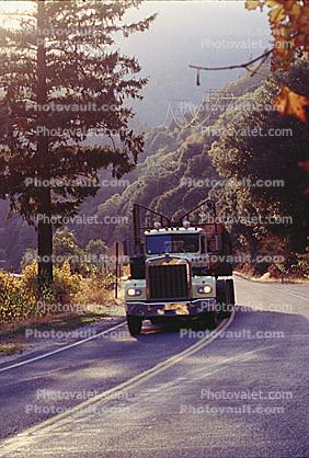 north fork of the Feather River, Highway-70, Kenworth, road, Semi, west of Paxton