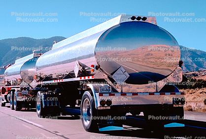 Fuel Tanker, north of Lebec, Interstate Highway I-5