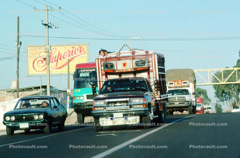 Chevy, Chevrolet, Truck, Mexico, Highway, Road