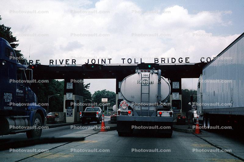 Tanker Truck, Delaware River Joint Toll Bridge, toll taker booth