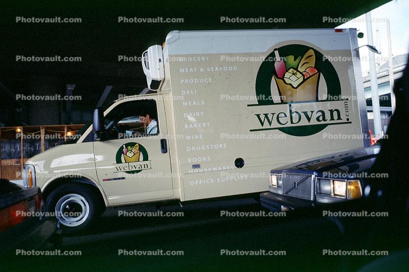 Webvan, reefer, panel truck, delivery van