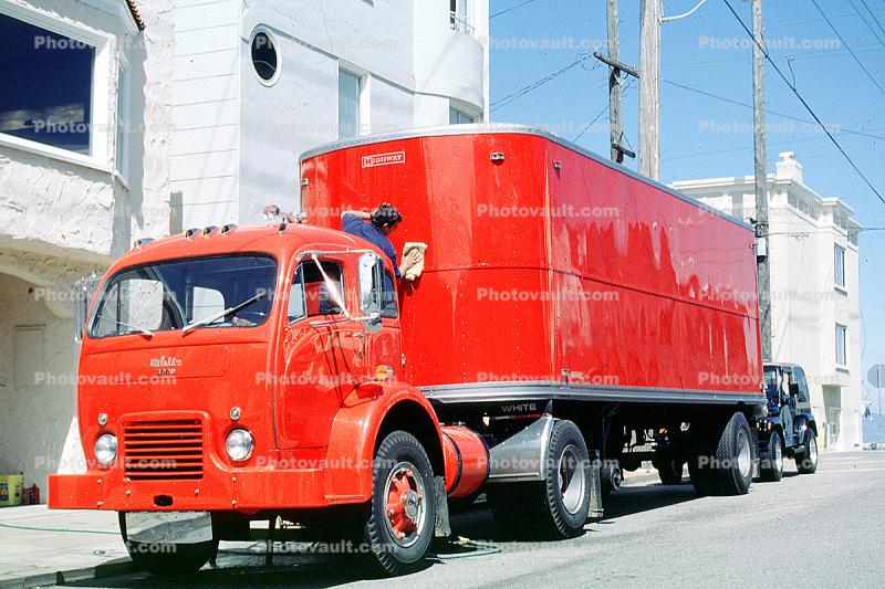 White Truck, Semi-trailer truck, Semi, 1950s