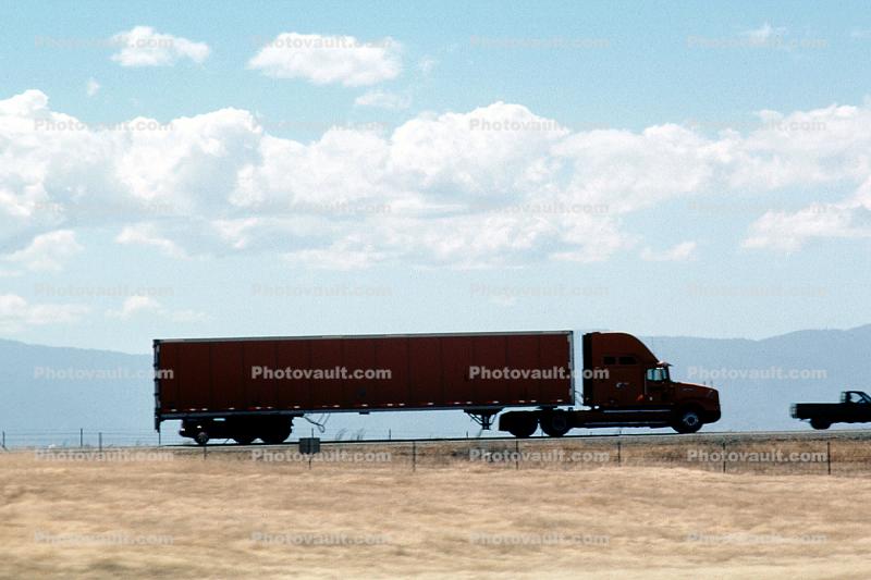 Interstate Highway I-5, Semi-trailer truck, Semi