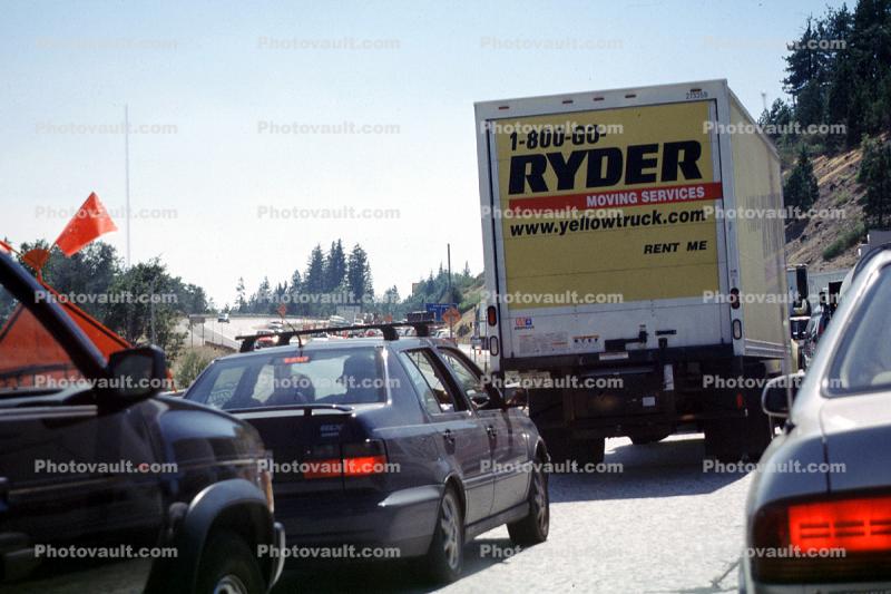 Ryder Truck, Interstate Highway I-80, Sierra-Nevada Mountains, California