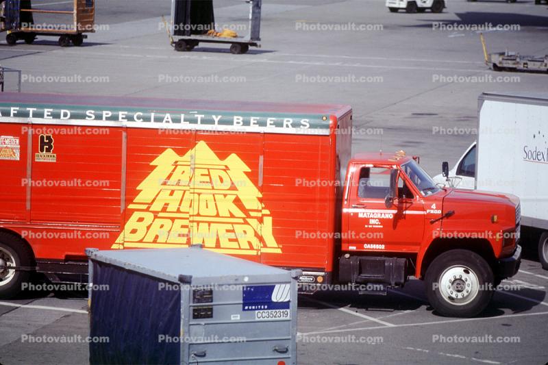 Red Hook Brewery delivery truck at the airport, Ford F800