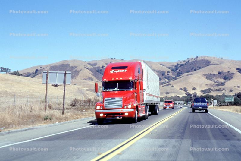 Altamont Pass, California, Semi-trailer truck, Semi