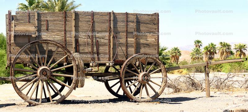 20 Mule Team, Wagon Train, Borax, Death Valley, Panorama