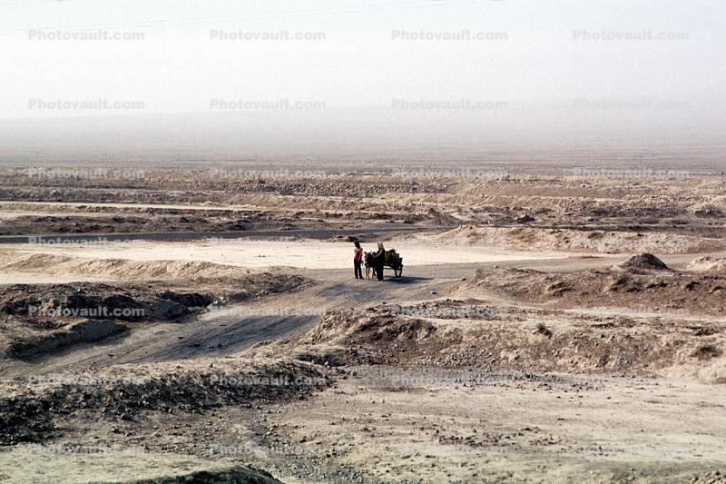 Barren Landscape, Dirt Road, Xilinhot, Inner Mongolia, China, unpaved
