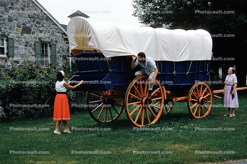 Conestoga Wagon, Jamestown, Virginia, 1959, 1950s