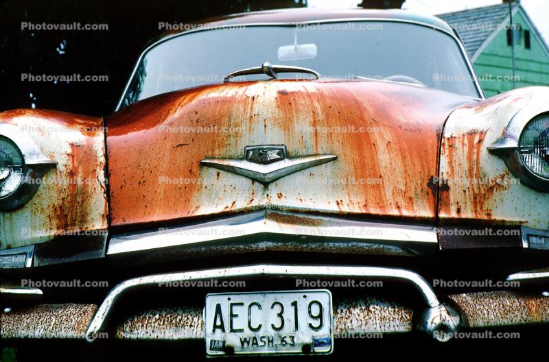 1953 Kaiser Manhattan, automobile, Rusting Car, Rust, Grayland Beaches