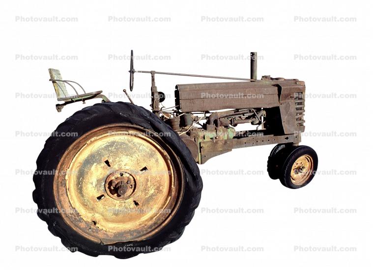 farm tractor, photo-object, object, cut-out, cutout