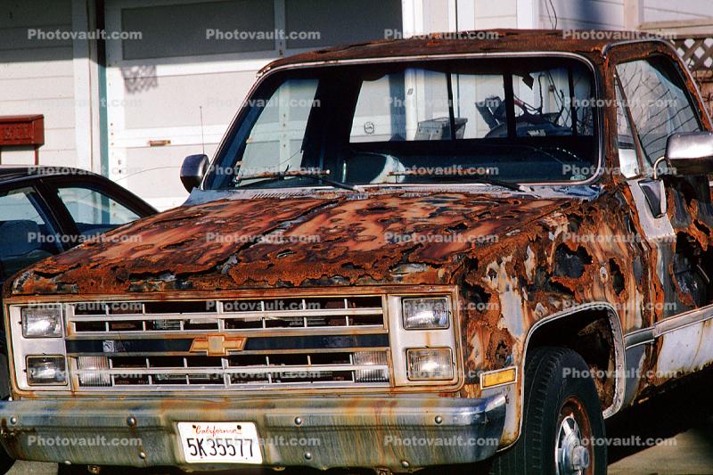 Rust, Rusting, Chevrolet pickup truck, Pacifica, Chevy
