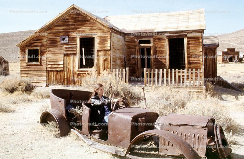 Old Rusting Car, automobile, Bodie Ghost Town, California